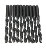 10pcs Straight Shank Worm Spiral Twist Drill Bits