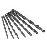 10pcs Straight Shank Worm Spiral Twist Drill Bits