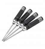  4pcs H1.5/2.0/2.5/3.0mm HSS Ball Screwdrivers Tool Kit Black Repair Tool Set